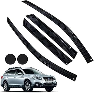 Rain Guards for 2020-2024 Outback, Tape-on Side Window Deflectors for Outback, Window Visors for Subaru Cars,for Subaru Car Accessories 4 Rain Guards ＆ 2 Car Coasters