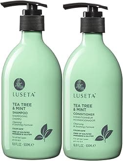 Tea Tree Mint Shampoo and Conditioner 16 fl oz x 2,Fights Hair Loss, Promotes Hair Growth, Cleaning & Smoothing