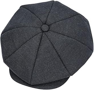 jerague Wool Newsboy Cap for Men Women - Classic Vintage Gatsby Lvy Cabbie Hat Flat Beret Cap Adjustable Size