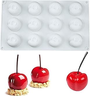 OCPO KITCHEN Cherry Silicone Molds for Baking Mousse Cake, 3D Silicone Baking...