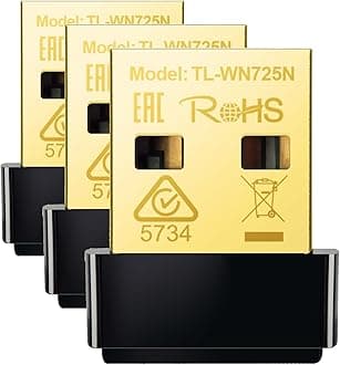 USB WiFi Adapter for PC(TL-WN725N), N150 Wireless Network Adapter for Desktop - Nano Size WiFi Dongle for Windows 11/10/7/8/8.1/XP/Mac OS 10.9-10.15 Linux Kernel 2.6.18-4.4.3, 2.4GHz Only
