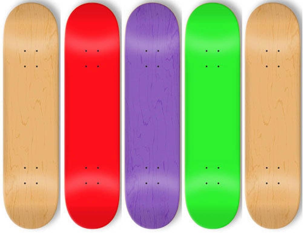 5 Blank Skateboard Assorted Decks Deck 7.5 In + Griptape