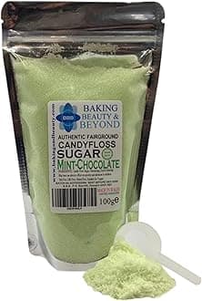 Baking Beauty and Beyond Premium Candy Floss Sugar 100g - Mint Chocolate Flavour
