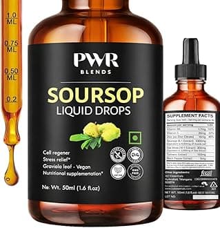 Soursop Leaves Graviola Liquid Drops Hanuman Phal Laxman for Cell Support & Regeneration, Immune System and Gut Health Support, Soursop Bitters Liquid | Natural Tangy & Sour Flavor - 50 ml