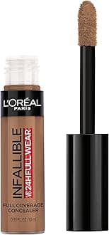 L'Oréal Paris Makeup Infallible Full Wear Concealer, Full Coverage, EXTRA LARGE Applicator, Waterproof, Multi-Use Concealer to Shape, Cover, Contour & Sculpt, Matte Finish, Chestnut, 0.33 fl. oz.