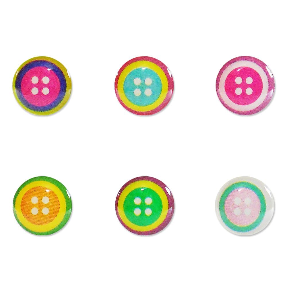 Lumii Ark Clothing Button Pattern Home Button Sticker for Apple iPhone / iPad / iPod Touch / iPod - 6 in 1 Pack