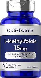 Carlyle L Methylfolate 15mg | 90 Capsules | Max Potency | Optimized and Activated | Non-GMO, Gluten Free | Methyl Folate, 5-MTHF | by Opti-Folate
