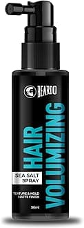 Beardo Hair Volumizing Sea Salt Spray 50ml | With Olive Oil & Coconut Oil | Hair Texture Spray & Matte Hold | Hair Volumizer Hair Setting Spray | Natural Hold Hair Spray for Men and Women