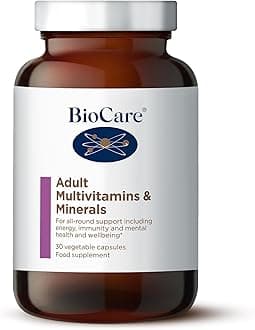 BioCare Adult Multivitamins & Minerals | For All-Round Support | Energy, Immunity, Mental Health and Wellbeing | Helps Maintian Nervous System| Uses Methyl B12 for Easy Absorption| 30 Capsules