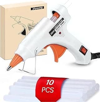 Mini Hot Glue Gun 10pcs Glue Stick Hot Glue Gun Set For Quick Repair Artist DIY Art Home 20w White