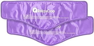 Neck Ice Pack Wrap, Reusable Gel Ice Pack for Neck Shoulders, Cold Compress Therapy for Pain Relief, Injuries, Swelling, Bruises, Sprains, Inflammation and Cervical Surgery Recovery Purple-2