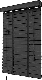 Wooden Blinds Wood Shutter Shades Blinds Roller Blinds Anti-UV Window Treatment, Venetian Window Blinds Horizontal Blinds Durable Easy to Install