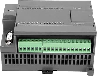 PLC Controller, DC24V Programmable Logic Controller 4 Channel 100K Pulse 32bit MCU Industrial Control Board with Housing for FX1N-32MT, 16 Point Input 16 Transistor Output