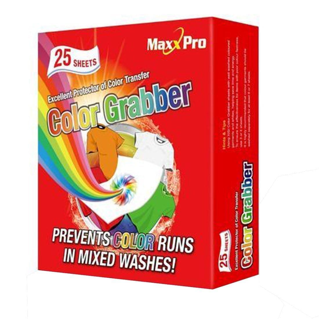 MAXXPRO Color Grabber/Catcher Laundry Sheets - 25 Count | Prevent Colour Transfer, Protect Clothes, Allow Mixed Washes | Color Protection | Safe For Fabrics & Water Temperatures | Pack Of 1(25 Units)