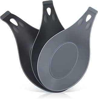 Silicone Spoon Rest for Stove Top, 3 Pack Large Silicone Spoon Holder for Kitchen Counter, Coffee Spoon Rest, Heat Resistant Cooking Spoon Holder Perfect Kitchen Gadgets,Ladles