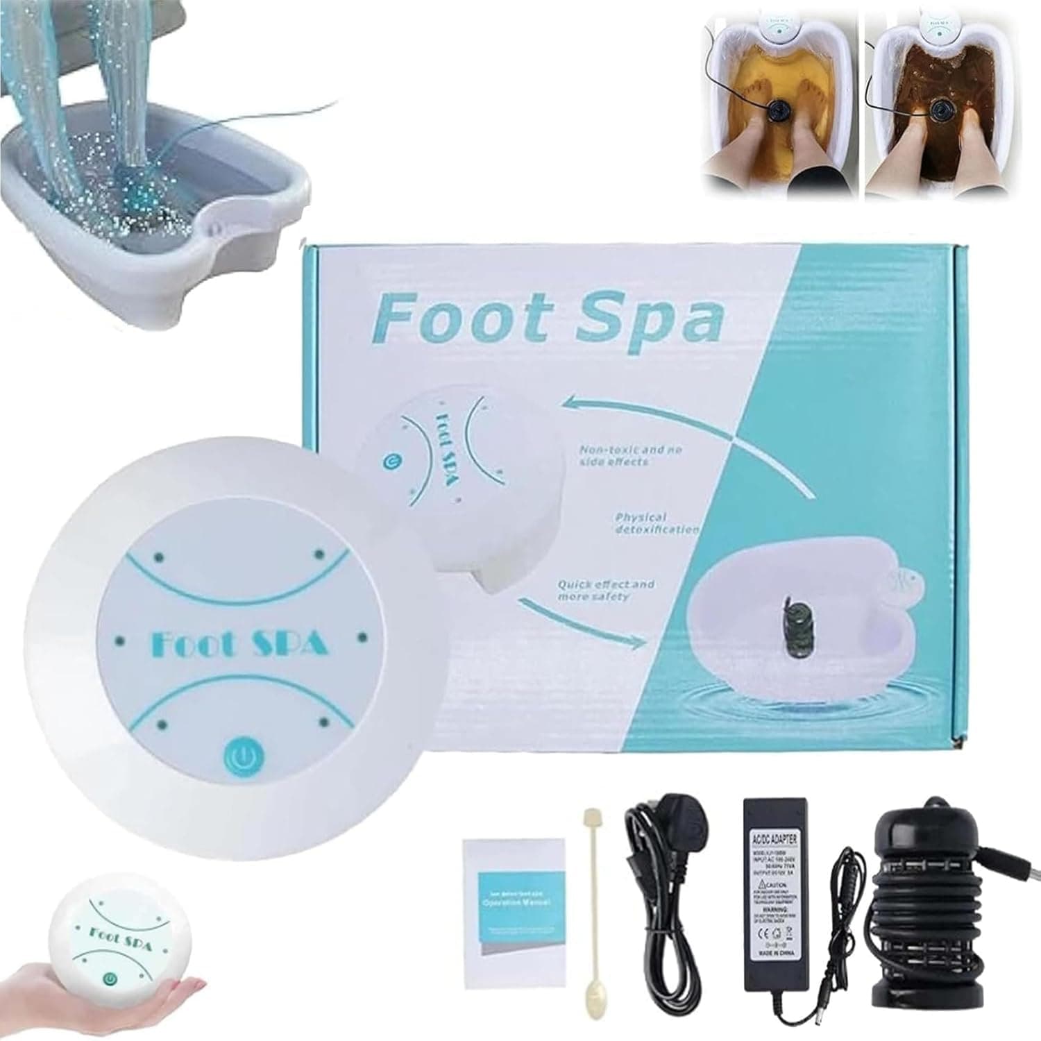 Ionic Foot Spa 2.0, Professional Ionic Foot Bath Detox Machine, Foot Spa and Massager with Heater, Body Detox, Relaxation and Stress Relief