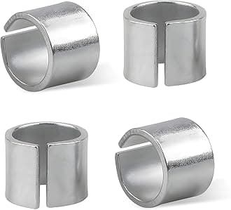 Ohleats 2 Pairs Battery Post Shims, Negative & Positive Battery Terminal Shim Converters, Pure Lead Battery Terminal Adaptor Sleeves for Most Vehicles, Universal Car Accessories