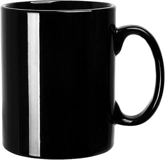 Large Coffee Mug, 22 OZ Coffee Mugs, 650ml Smooth Ceramic Tea Cups, Big Capacity and Handle, for Office, Home, Black