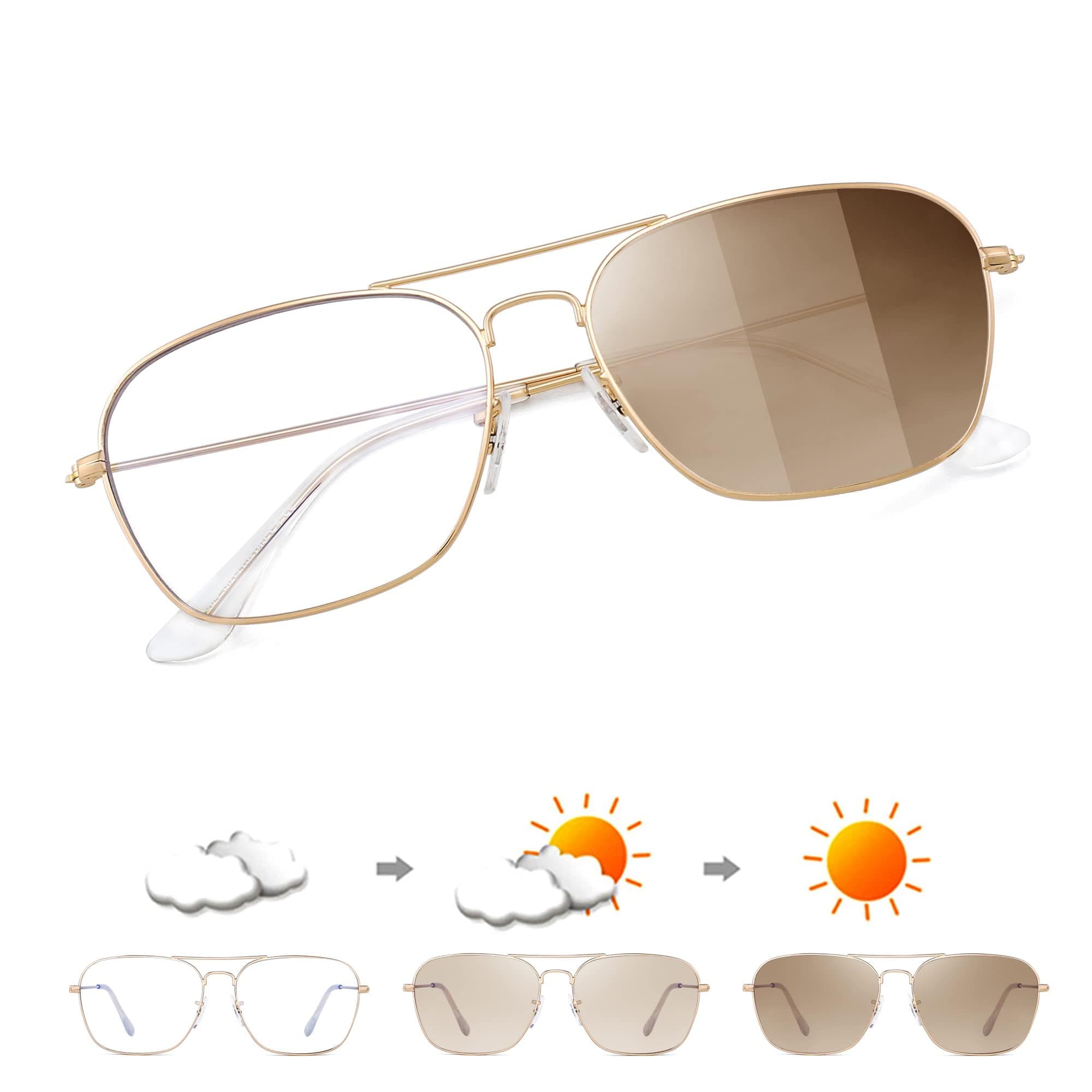 JM Aviator Blue Light Blocking Computer Glasses, Square Eye Protect Video Eyeglasses Anti Glare Men Women