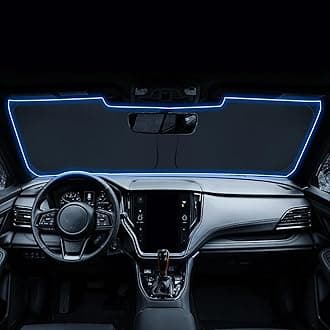 LANTUWindshield Sunshade for Outback 2022 2023 2024 2025 Accessories Foldable Sun Shield Block UV Rays with Dual-Silver Coating& Nano Ice Crystal Cooling Keeps Car Interior Cool