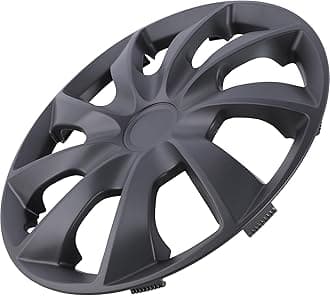 17" Premium Universal Wheel Rim Covers – Set of 4 Black Matte Hubcaps,ABS&PC Material Hub Protection Accessory,Snap-on Replacement Caps for Car,Pickup Truck,SUV - 17 Inch Black Matte