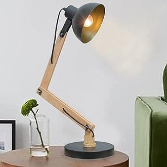 Homesake® Sculptural Hand Carved Wood Table Lamp, Bedside Night Lamp for Bedroom & Living Room, Decorative Lamp Light|Bulb Included|Incandescent with Square Antique Base, Bird Shade