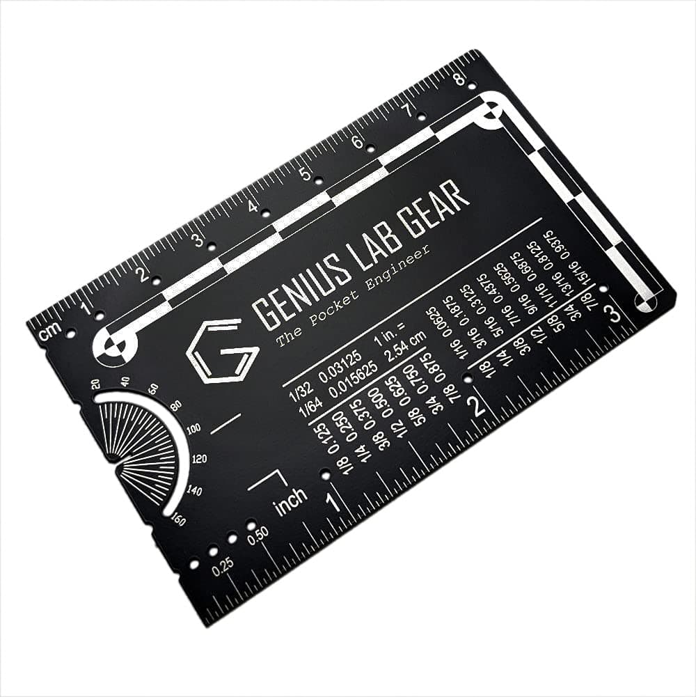 The Pocket Engineer - Wallet Engineering Ruler Scale and Unit Conversion Reference 3 inch