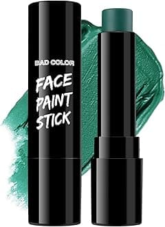 Green Face Body Paint Stick, St Patrick's Day Blendable Eye Black Deep Green Face Painting Kit for Sports Camo, Halloween SFX Makeup Cosplay Joker Zombie Vampire Costume Parties