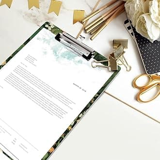 WAVEYU Cute Clipboard, Wooden Hardboard Decorative for Office School Supplies, Fashion Nursing Clip Board with Low Profile Metal Clip, Chic Designed for Standard Size(12.5"x9"),Black Cat Pattern