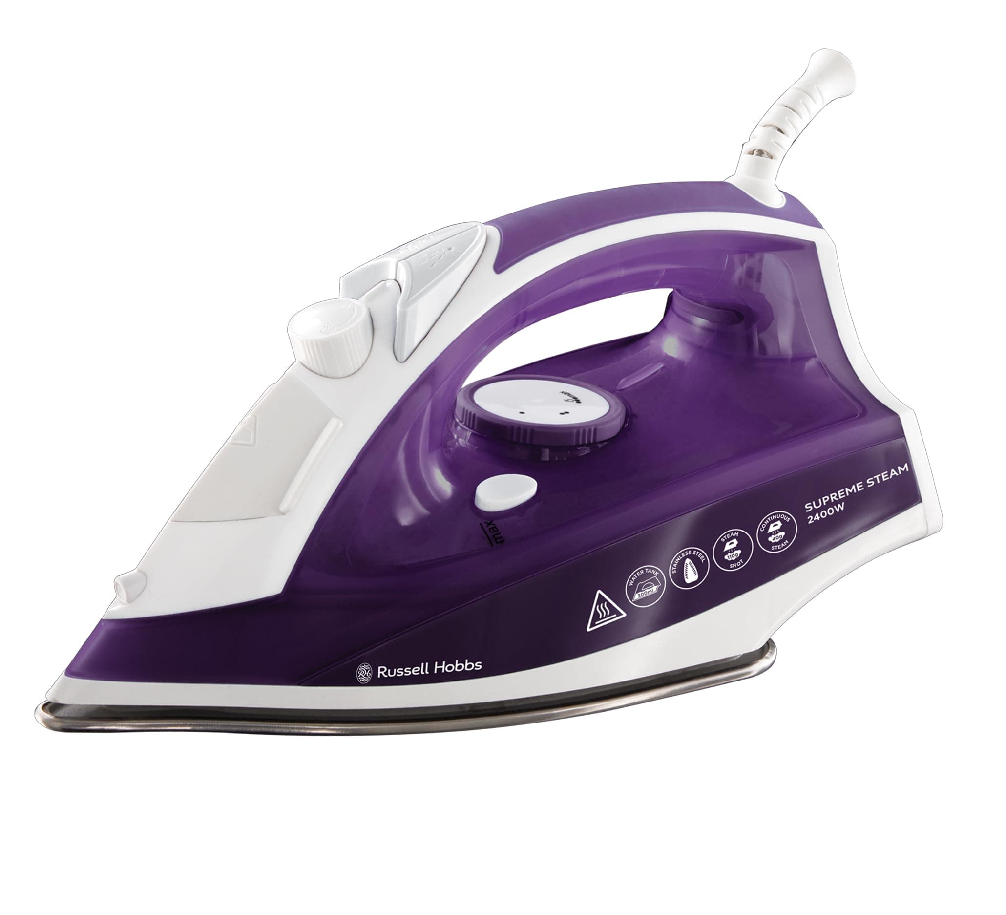 Supreme Steam Iron, Powerful Vertical steam Function, Non-Stick Stainless Steel Soleplate, Easy Fill 300ml Water Tank, 110g Steam Shot, 40g Continuous steam, 2m Cord, 2400W, 23060