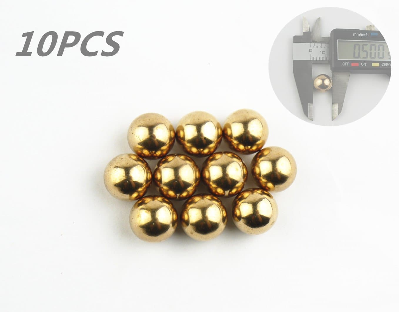 Yamu 1/2Inch Precision Solid brass Bearing Balls 10Pcs
