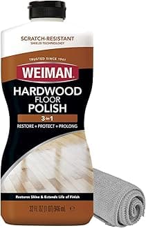 Wood Floor Polish and Restorer 32 Oz Bundle - High-Traffic Hardwood Floor, Natural Shine, Removes Scratches, Leaves Protective Layer