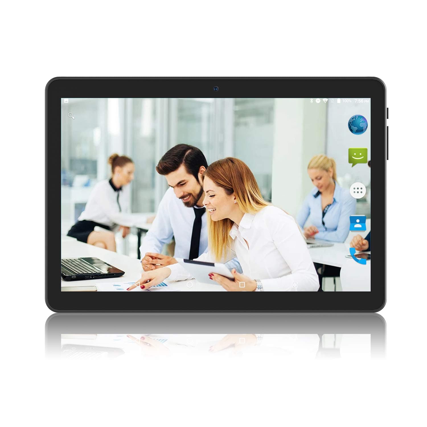 10 inch Android Tablet, Android OS Tablet with SD Slot & Dual Camera, 5G+2.4G WiFi, 16GB Storage, 1280×800 IPS Full Display, 6000mAh, Bluetooth, GPS, FM