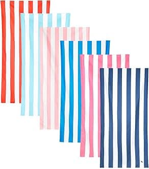 Dock & Bay Beach Towel - Quick Dry, Sand Free - Compact, Lightweight - 100% Recycled - Includes Bag - Set of 6 - Best of The Best, Extra Large (200x90cm, 78x35)