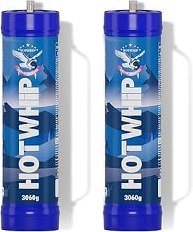 Whipped Cream Charger 2x3000g 4.5L Pure Flavored Premium Cream Chargers 99.99% Purity Food Grade Cylinder 2-Pack