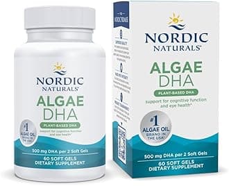 Algae DHA - 60 Soft Gels - 500 mg Omega-3 DHA - Certified Vegan Algae Oil - Plant-Based DHA - Brain, Eye & Nervous System Support - Non-GMO - 30 Servings