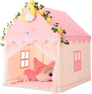 Wilwolfer Kid Tent with Mat, Star Lights - Kids Play Tents for Toddlers Kids ...