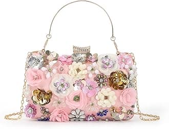 Women Clutches Flower Evening Handbag Chain Strap Shoulder Bag