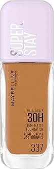 Maybelline New York Super Stay up to 30HR Lumi-Matte Foundation, Medium-Full Coverage, Vegan Formula*, Amino Acids, Niacinamide, Vitamin E, All Day Wear - Shade: 337