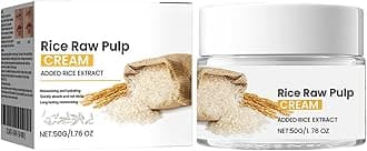 Grospe Rice Cream for Face,Rice Raw Pulp Face Cream for Moisturizing Skin,Shrink Pores,Anti Aging Smoth Fine Line,Restore Skin Elasticity