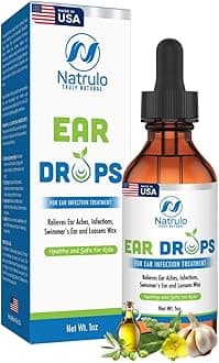 Ear Drops for Ear Infections – All Natural Mullein Garlic Oil for Earaches, Swimmer's Ear, Clogged Ears, Earwax Removal and Itchy Ears – Ear Care Treatment for Adults, Children and Pets, Made in USA