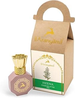 Aranyam Perfumes Heena Real Attar Perfume For Men & Women, Pure& Undiluted Real Floral Essence with Long Lasting Fragrance, Perfumes Luxury Scent Long Lasting Fragrance - Perfect for Gifting - 5 ML