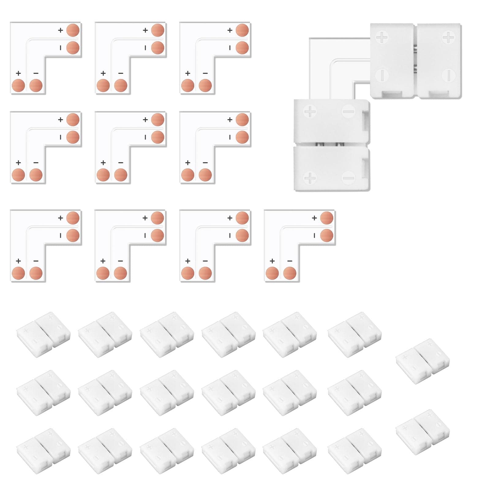 l shape 2 pin 8mm led connector