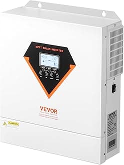 VEVOR Hybrid Solar Inverter, 3500W, Single Phase Pure Sine Wave Power Inverter, 24V DC to 220/230V AC, with Built-in 100A MPPT Solar Charge Controller, for Off-Grid System Lead Acid Lithium Battery