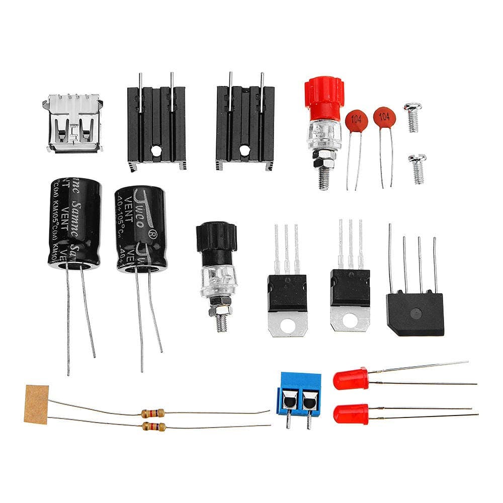 Multi tester DIY Double LM7805 Diffuser Regulator Module Kit 5V 3A Solar Energy Regulator Generator Module 3pcs Test lead for multimeter