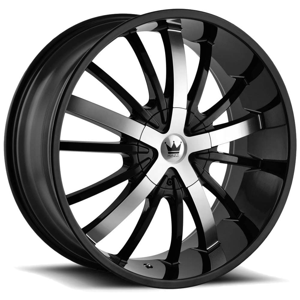 ESSENCE 20x8.5, Bolt Pattern: 5x112/120, Offset: 35, BLACK/MACHINED, set of 1