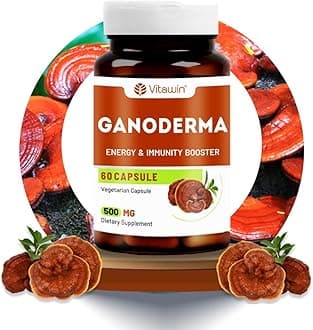 Ganoderma For Boost Immunity, Detox Rejuvenation & Anti-Oxidant Support, Ultimate Health & Nutrition Supplements, 60 - Veg Capsules