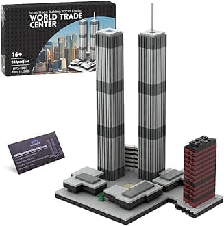 Architecture World Trade Center Building Blocks, Collectible New York City Skyline Model to Build and Display, Home Office Decor, Great NYC Gift & Souvenir Ideas (982 PCS), 1:2000, Ages 12+