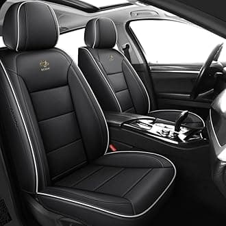 ar Seat Covers Universal Full Set for Jaguar XF 2007-2020/Jaguar XE 2015-2018 Auto Parts/Waterproof/Black and white
