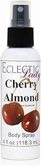 Eclectic Lady Cherry Almond Body Spray, 4 ounces, Body Mist for Women with Clean, Light & Gentle Fragrance, Cologne with Soft, Subtle Aroma For Daily Use